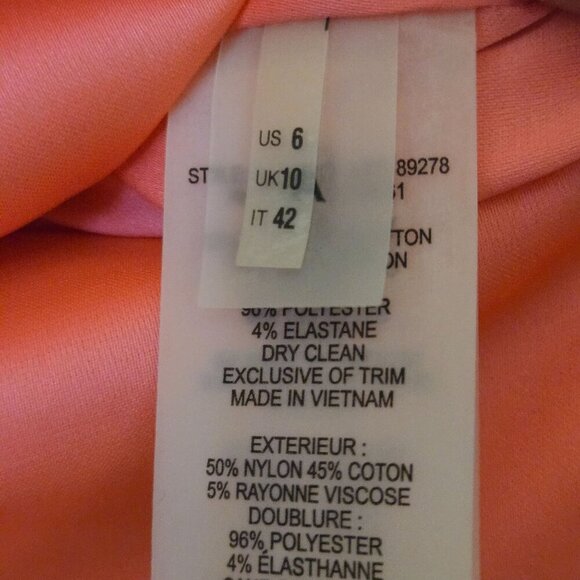 Elie Tahari Designer Pink Tweed Blazer Fully Lined Spring Summer Size 6 - Picture 6 of 7